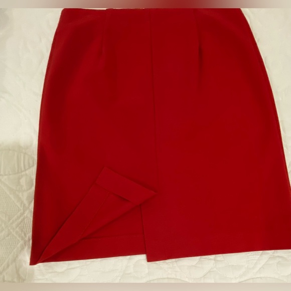 J.jill Small Red Ponte Knit Pencil Skirt - Picture 4 of 9